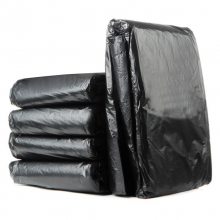 加厚黑色垃圾袋 商用环卫平口大垃圾袋新料 100*110cm(50只)
