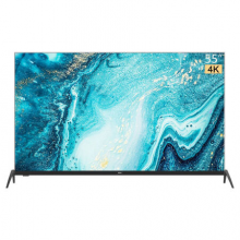 Haier/海尔55英吋4K高清智能网络语音免遥控全面屏电视机LU55C71 黑色