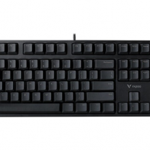 雷柏（Rapoo） V860 机械键盘 有线键盘  104键 原厂Cherry轴 黑色 樱桃茶轴