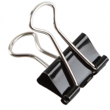 齐心(Comix)长尾夹/燕尾夹/票夹 彩色黑色金属整理夹子 夹力强 弹性好 资料文件夹多规格 B3625黑色长尾票夹 1# 50mm 12只/筒