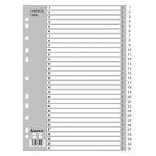 齐心 IX899 易分类 月度索引纸 A4  11孔 PP 分页纸