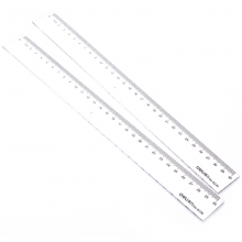 得力6230直尺 30cm直尺 办公刻度尺 透明30厘米直尺