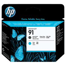 惠普HP 91号C9460A磨砂黑和青色打印头