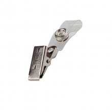 软质PVC透明横式竖式防水证件套工作证员工牌胸卡绳子夹子 PVC夹子100个装