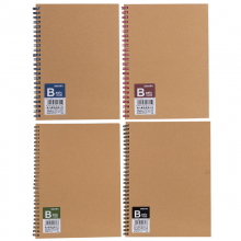 得力LA560-06牛皮纸螺旋本A5/60页