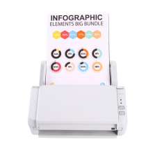 富士通（Fujitsu）SP-1130扫描仪 A4高速高清彩色双面自动馈纸