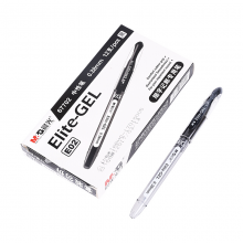 晨光(M&G)0.38mm黑色葫芦头中性笔财务会记专用细签字笔水笔 AGP67702