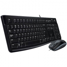 罗技 MK120 有线键盘鼠标套装电脑键盘  黑色