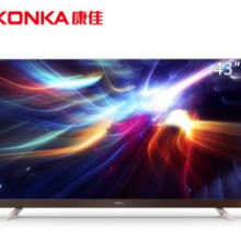康佳（KONKA）43英寸LED43G300E 4K全面屏超高清智能电视 黑色