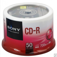 索尼（SONY）CD-R 光盘/刻录盘 48速700MB 桶装50片 空白光盘