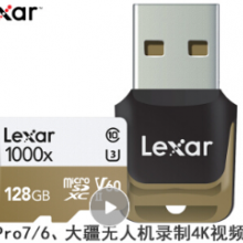 雷克沙（Lexar）TF卡128G 1000X 150M 无人机GoPro7/6 4K高速手机内存卡
