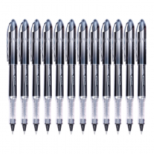 三菱（Uni）走珠笔0.5mm太空抗压签字笔学生考试水笔UB-205黑色 12支装