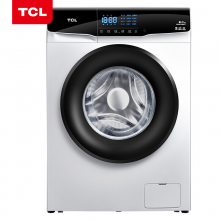 TCL 8公斤 免污式免清洗变频全自动滚筒洗衣机 全面触控大屏 高温除菌除螨 皎月白 XQGM80-S300BJD