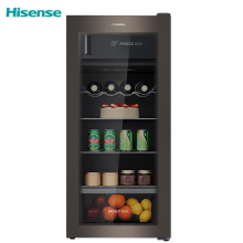 海信(Hisense)125升冰吧 家用客厅办公室小型冰箱 净味保鲜一级能效迷你饮料柜JC-125VUT
