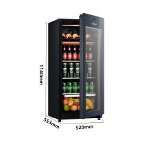 美的（Midea）JC-140GEM红酒冰柜茶叶柜 家用冷柜冰柜 冷藏柜保鲜柜 立式冰吧保鲜展示柜