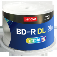 联想（Lenovo）BD-R光盘 蓝光刻录可打印大容量光盘 50G 档案可打印（50片桶装）