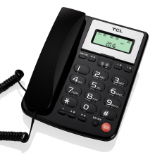 TCL电话机HCD868(165) TSD 办公有绳电话 来电显示 黑色单台