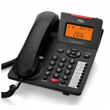 TCL电话机 HCD(180) 座机固定电话机 挂墙 计算器 来电报号 大音量来电显示电话座机  黑色