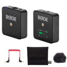 RODE罗德wireless go无线领夹麦克风小蜜蜂收音麦 单反相机摄像机无线话筒采访胸麦 黑色标配