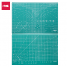 得力(deli)A3耐用PVC切割垫板桌垫 绿色78401