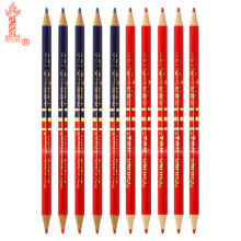 中华 上海中华牌 红蓝双头铅笔 双色铅芯 120红蓝/木工全红铅笔 红蓝10支
