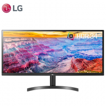 LG 34英寸 21:9 超宽带鱼屏 HDR 高清 IPS硬屏 sRGB99% FreeSync 三面微边 阅读模式 游戏显示器 34WL500 -B