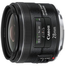 佳能（Canon） EF 28mm f/2.8 IS USM 广角定焦镜头 适用80D 5D4 单镜头官方标配