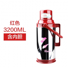 清水 SM-3072 不锈钢热水瓶红色3200ml
