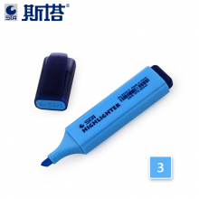 斯塔（STA） 8340 荧光笔 重点标记笔 彩色涂鸦记号笔 高光文本标记笔 #3蓝色 单支装