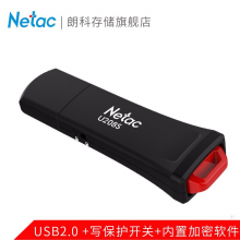 朗科（Netac） USB2.0 U盘 U208S 写保护 黑色 防病毒入侵 防误删 黑色 8GB