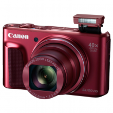 佳能PowerShot SX720 HS 数码相机 红色（2030万像素 40倍光变 24mm超广角）