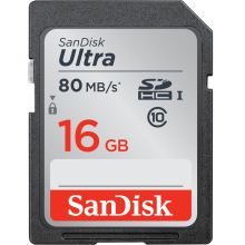 闪迪16G 高速存储卡SD卡 相机内存卡 用于尼康/佳能单反/索尼微单相机 80M/S