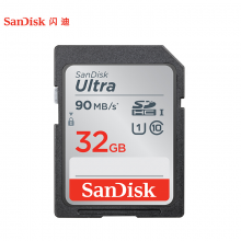 闪迪（SanDisk） 32G SD卡 佳能单反相机内存卡 读90MB/S 摄像机高速存储卡 大卡