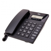 得力779 电话机 家用/固定电话/座机 桌面横式 商务来电显示办公 黑色