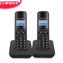 中诺W158 无绳 电话机 无线 座机 单机 套装 子母机 中文显示 高清免提 固定 电话 一拖一 黑色