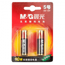 晨光（M&G）5号碱性电池（2粒吸卡）ARC92554