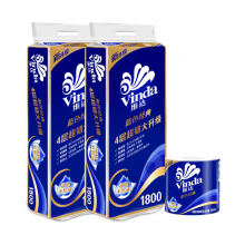 维达 V4028 蓝色经典系列 4层180g卫生卷纸 10卷/提