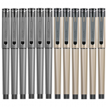 得力S96 商务中性笔水笔0.7mm签字笔 办公用品 12支/盒黑