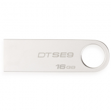 金士顿（Kingston）U盘 DTSE9H 全金属 银色 精巧时尚 稳定可靠 便携式优盘 刻字礼品 16GB