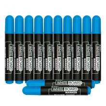 晨光MG2160 蓝色可擦白板笔 单头办公会议笔 易擦物流记号笔 12支/盒