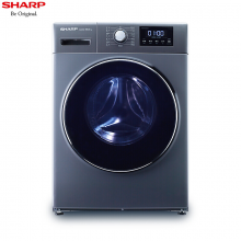 夏普XQG90-6239S-H/ 9公斤变频滚筒洗衣机1400转速 高温筒自洁 银色