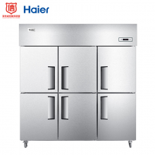 海尔 Haier 商用不锈钢六门厨房冰箱 饭店酒店立式双温冰柜冷柜 SL-1450C3D3