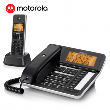 摩托羅拉(Motorola)錄音電話機 無線座機 子母機 固定電話 辦公家用 大屏幕 清晰免提 語音報號 C7501RC