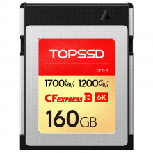 天硕（TOPSSD）CFexpress-B存储卡CFE-B型 CFB相机高速内存卡 160GB 1700MB/s（6K版） 标配