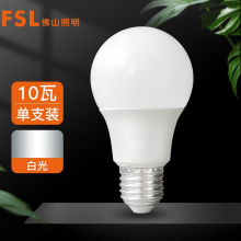 佛山照明（FSL）LED球泡10W大口节能灯泡E27炫银日光色6500K