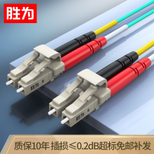胜为电信级光纤跳线 LC-LC多模双芯15米 62.5/125低烟无卤环保外被 收发器尾纤 FMC-804