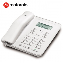 摩托罗拉(Motorola)电话机座机固定电话 办公家用 免电池 有绳 大屏幕CT310C(白色)