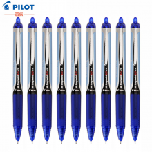 百乐BXRT-V5 按动中性笔针管式针锋式办公中性笔 蓝色6支装