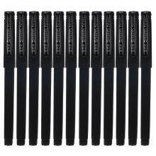 金万年（Genvana）G-1177 0.5mm黑色（12支装）磨砂笔杆子弹头中性笔 签字笔 水笔