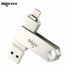 爱国者（aigo）64GB Lightning USB3.0 苹果U盘 U375精耀版 银色 苹果官方MFI认证 手机电脑两用